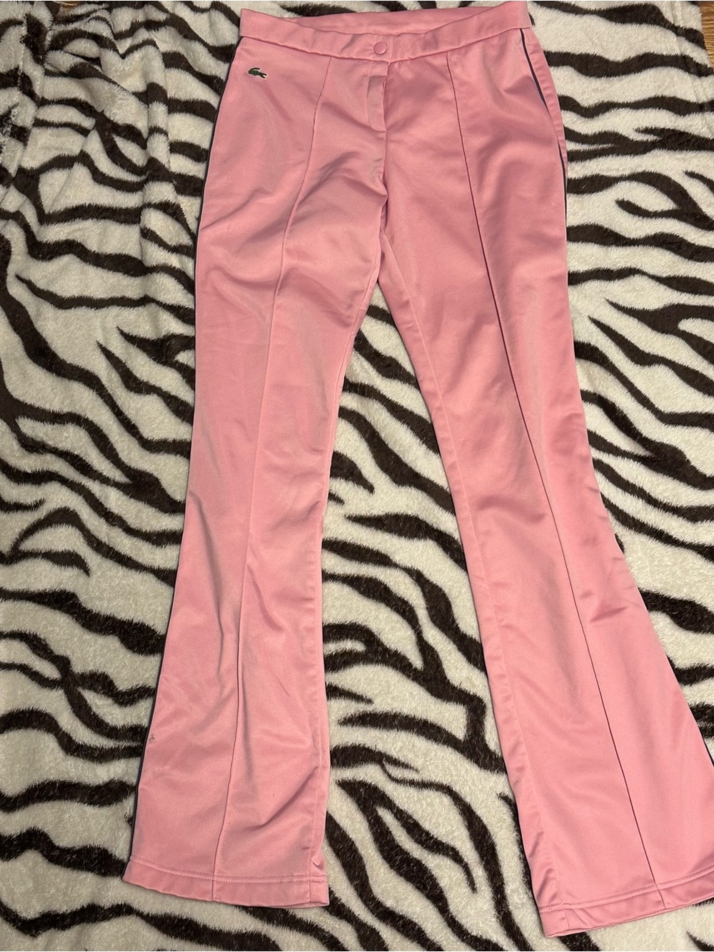 Lacoste Pink Flared Track Pants - Picture 2 of 12